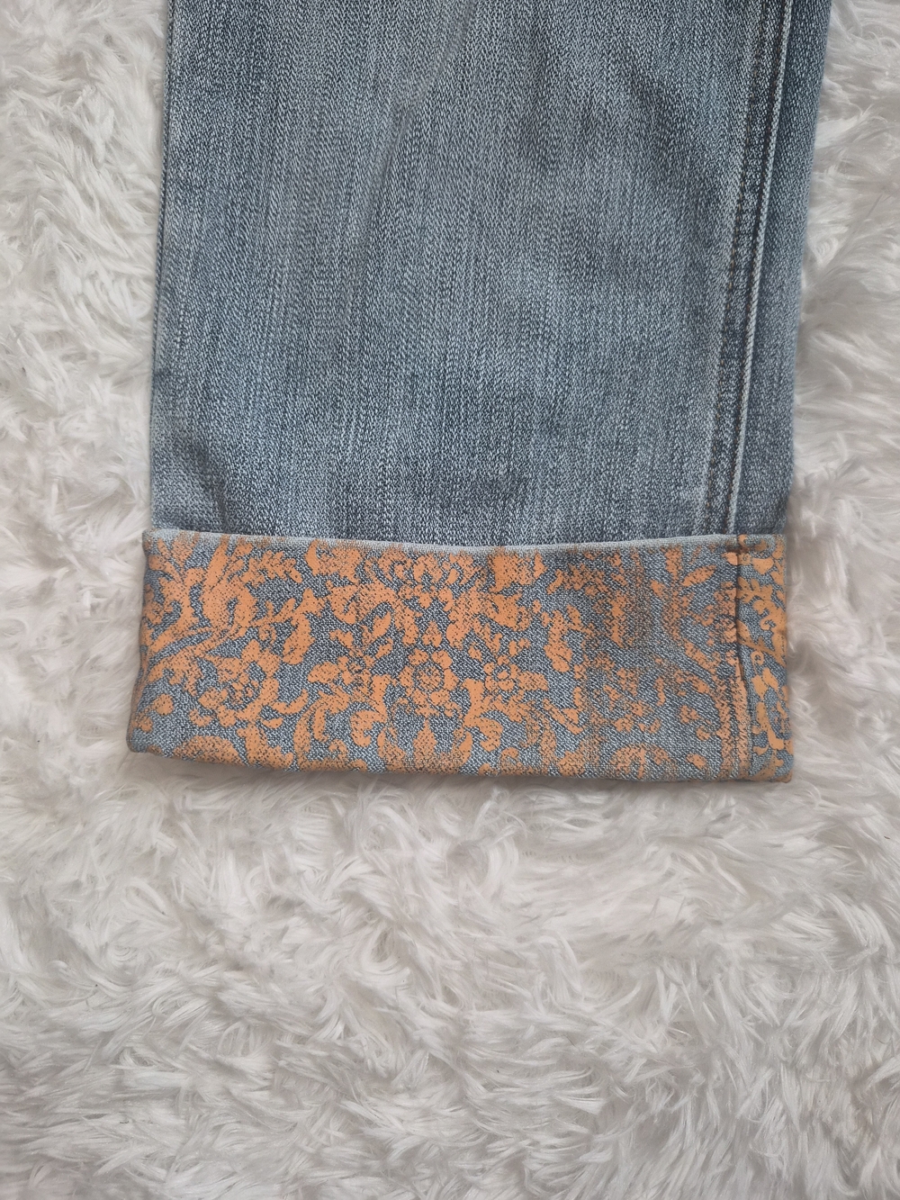 Vintage Y2K Dollhouse Jeans Cropped Capri Wave Wash Size 7 Cuffed Spring Summer - Picture 9 of 12